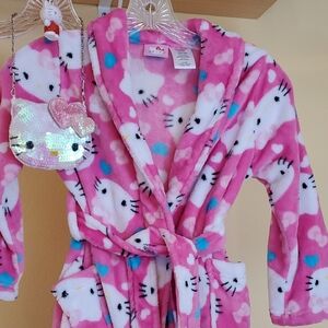 Hello Kitty Robe, Sm Purse & Key Chain